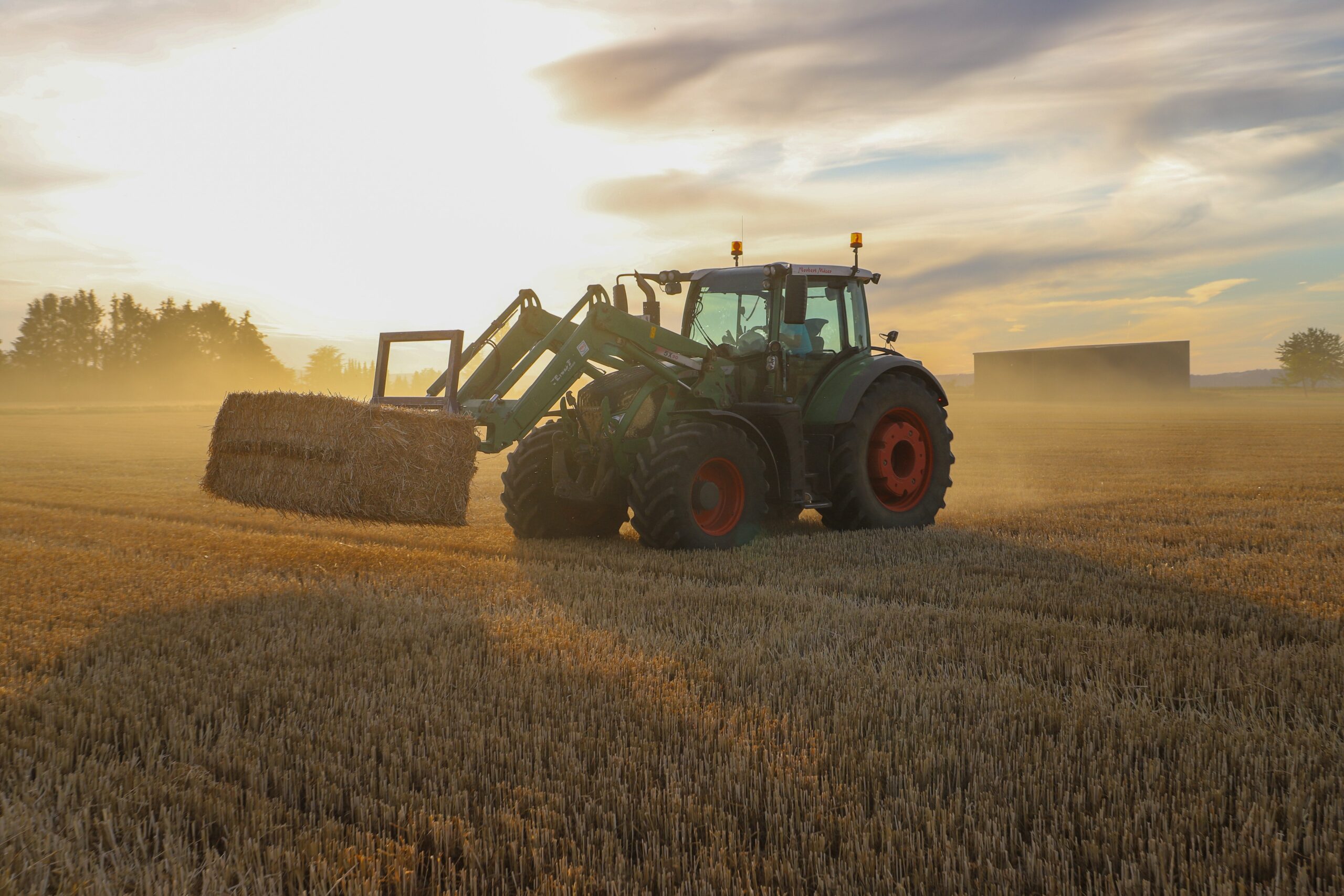 Agricultural equipment working in a field to highlight CCTY's agriculture motion control solutions.