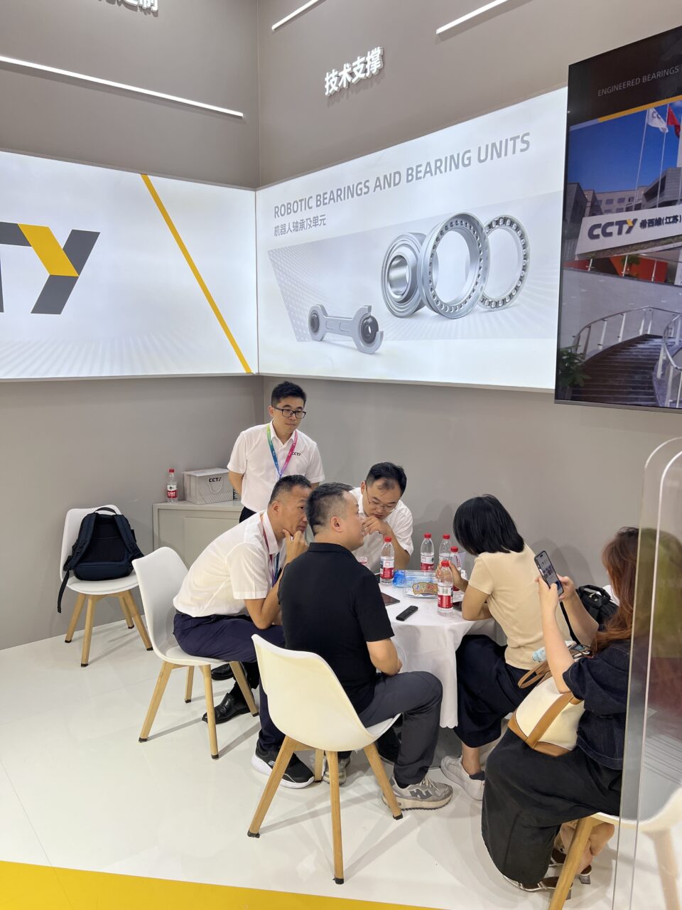 People working in CCTY's booth