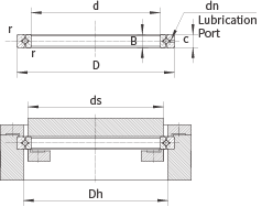 CRAU Thin Section 5 mm Diagram Crossed Roller Bearing Ultra Thin Section 5mm